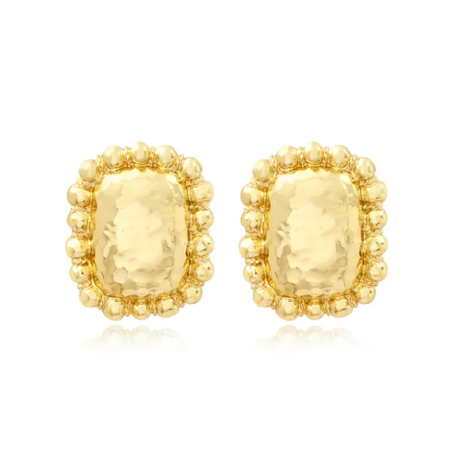 Gilda clip-on drop earrings – gold