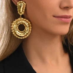 Gilda clip-on earrings – gold