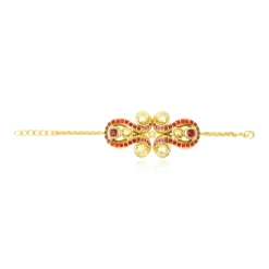 Gloria Adjustable Chain Bracelet - Red
