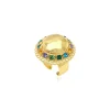 Gloria adjustable medium ring - green
