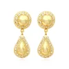 Gloria clip-on drop earrings - gold