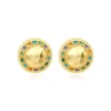 Gloria clip-on earrings - green