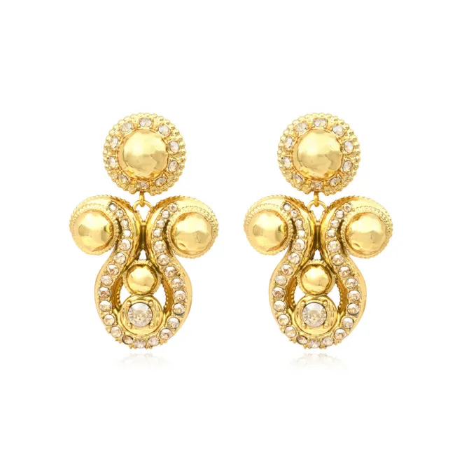 Gloria clip-on earrings - gold