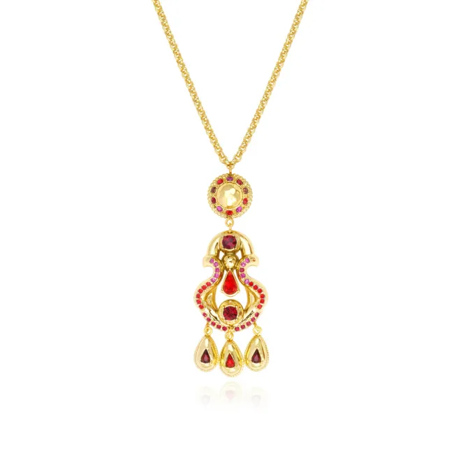 Gloria pendant necklace - red