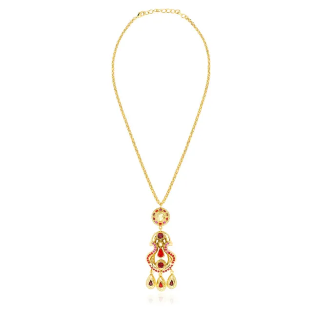 Gloria pendant necklace - red