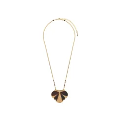 Hawaiian Delicate Pendant Necklace - Black and Gold