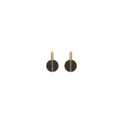 Hawaiian sleeper earrings - black