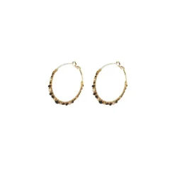 Iancura hoop earrings - black