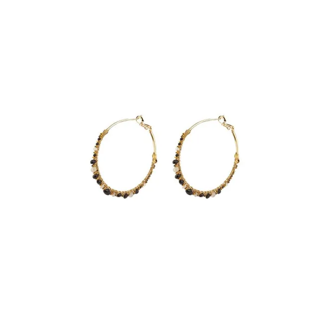Iancura hoop earrings - black