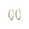 Iancura hoop earrings - green garnet