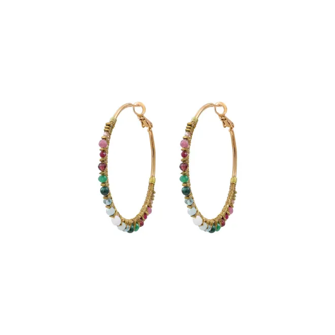 Iancura hoop earrings - green garnet