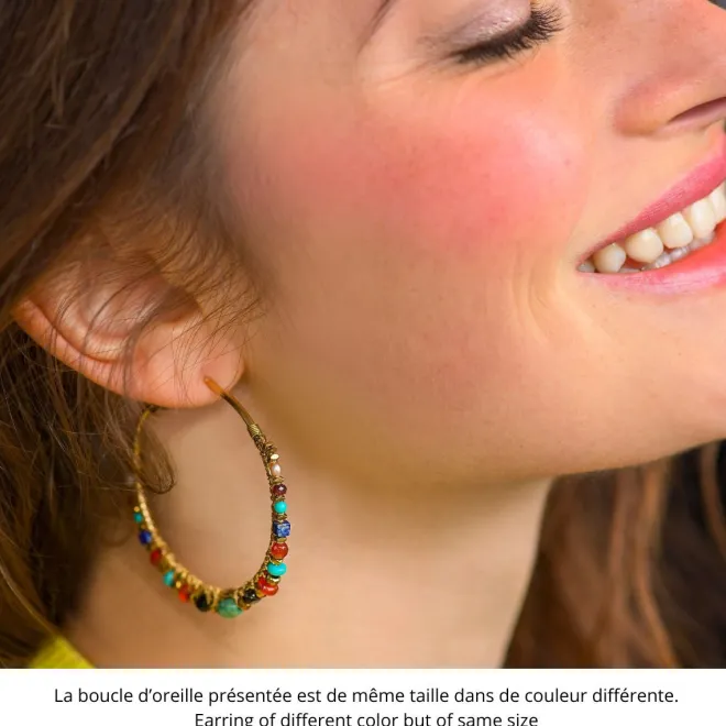 Iancura hoop earrings - green