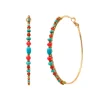 Iancura hoop earrings - turquoise carnelian