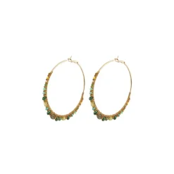 Iancura large hoop earrings - green