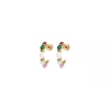 Iancura mini hoop earrings - green garnet