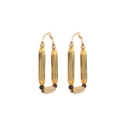 Inti graphic hoop earrings - gold
