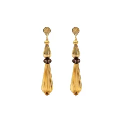 Inti pierced post drop earrings - gold