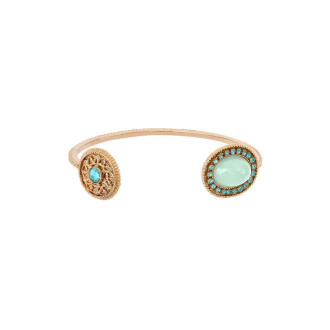 Louise adjustable bangle bracelet - blue