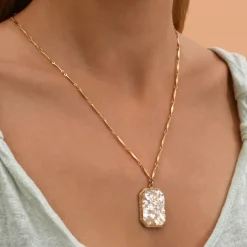 Louise Adjustable Long Necklace - White