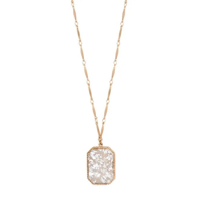 Louise Adjustable Long Necklace - White