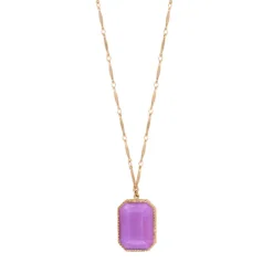 Louise Adjustable Long Necklace - Mauve