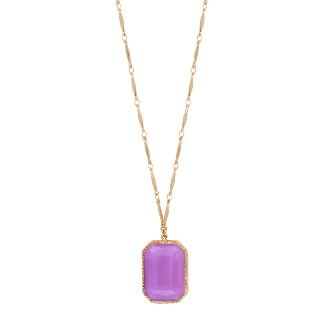 Louise Adjustable Long Necklace - Mauve