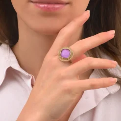 Louise adjustable ring - purple