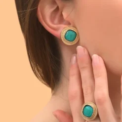 Louise adjustable ring - turquoise