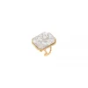 Louise adjustable ring - white