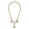 Louise cabochon necklace - white