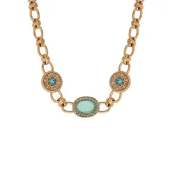 Louise chain necklace - blue