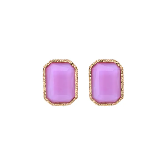 Louise clip-on earrings - violets
