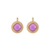 Louise delicate sleeper earrings - violets