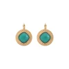 Louise delicate sleeper earrings - turquoise