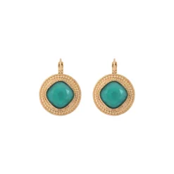 Louise delicate sleeper earrings - turquoise