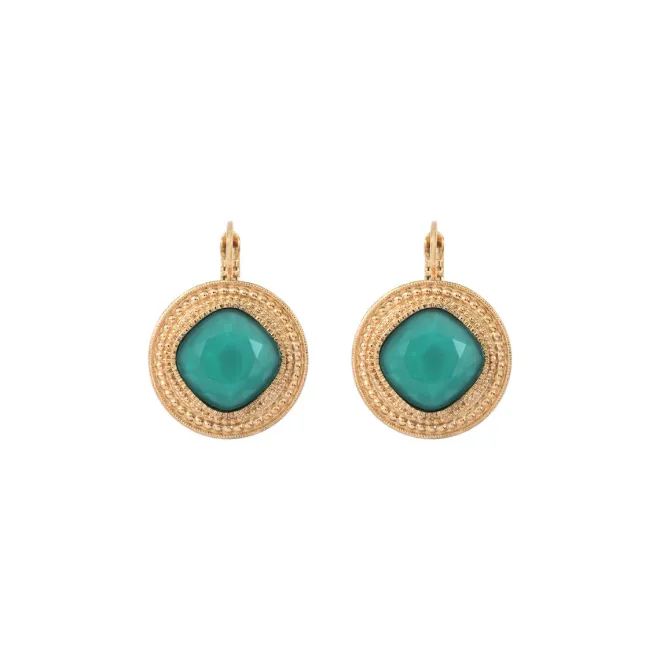 Louise delicate sleeper earrings - turquoise