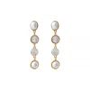 Louise long pierced stud earrings - white