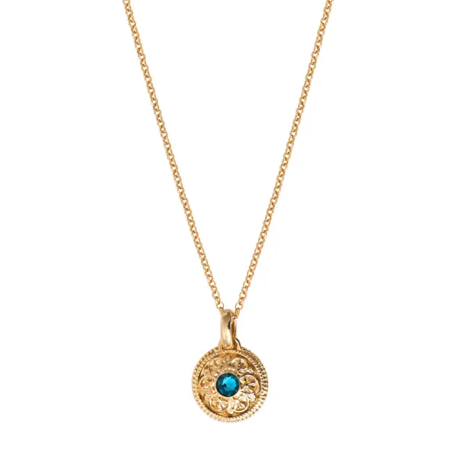Louise mid-length necklace - turquoise
