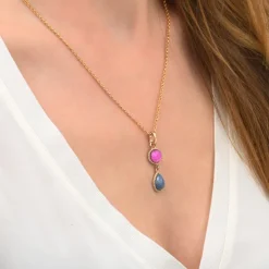 Louise pendant necklace - blue