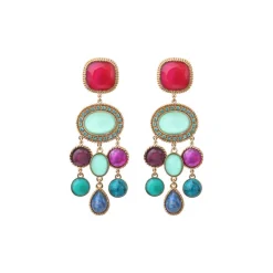 Louise pierced stud earrings - blue
