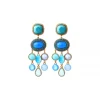 Louise pierced stud earrings - turquoise