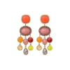 Louise pierced stud earrings - red