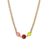 Louise short necklace - red