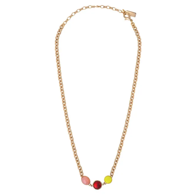 Louise short necklace - red