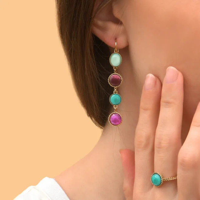 Louise sleeper earrings - blue