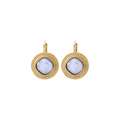 Louise sleeper earrings - white