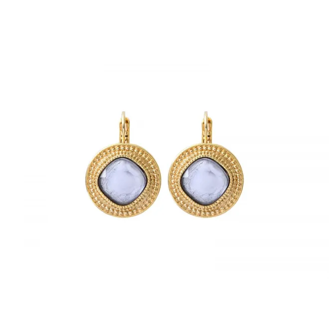 Louise sleeper earrings - white