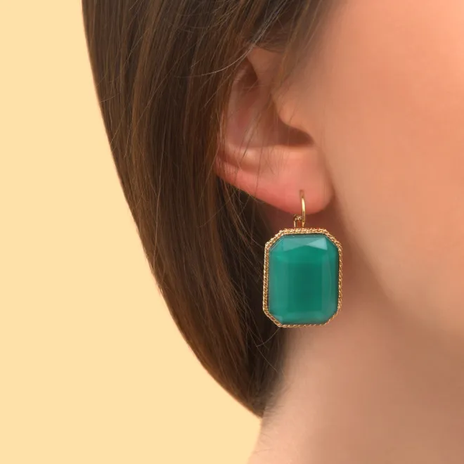 Louise sleeper earrings - turquoise