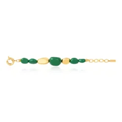 Loulou adjustable bracelet – green and gold