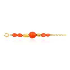 Loulou adjustable bracelet – orange and gold